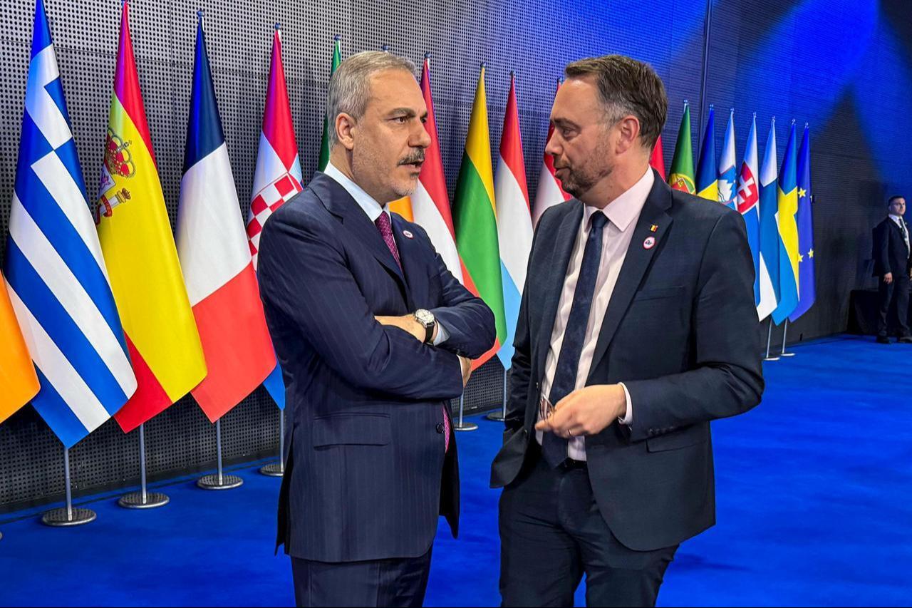 Turkish Foreign Minister Hakan Fidan attends the informal meeting of European Union foreign ministers, known as the Gymnich, in Warsaw, Poland on May, 8 2025. (AA Photo)