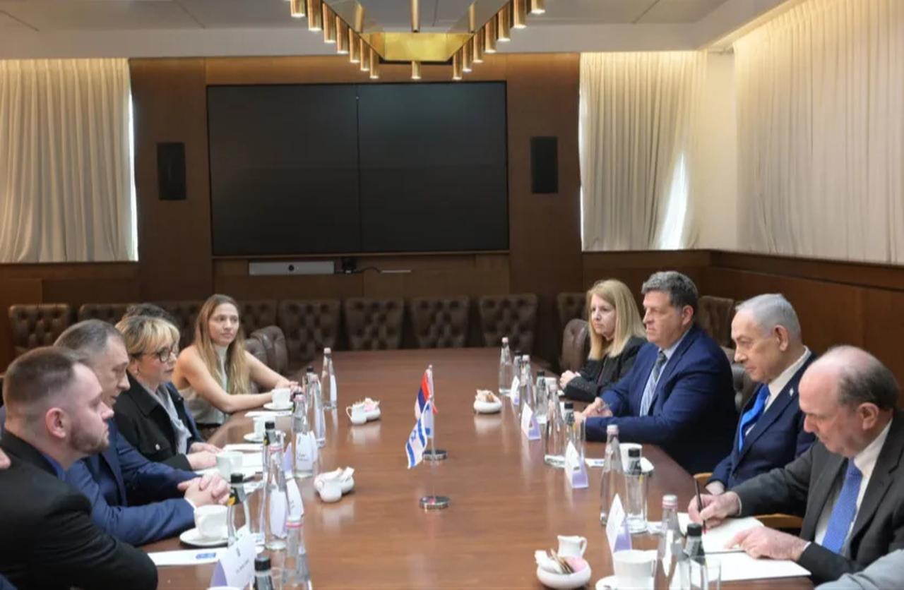Israeli Prime Minister Benjamin Netanyahu meets with Bosnia’s Serb entity Republika Srpska acting President Ana Trisic-Babic and former President Milorad Dodik in Jerusalem on Jan. 28, 2026. (Photo via Jerusalem Post)