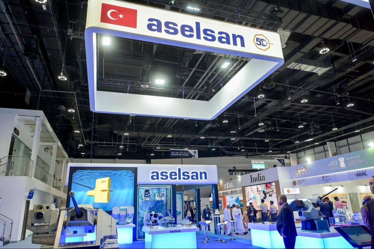 Aselsan showcases its advanced naval weapon systems at the IDEX and NAVDEX 2025 International Defense Exhibition and Conference in Abu Dhabi, United Arab Emirates on Feb. 17, 2025. (AA Photo)