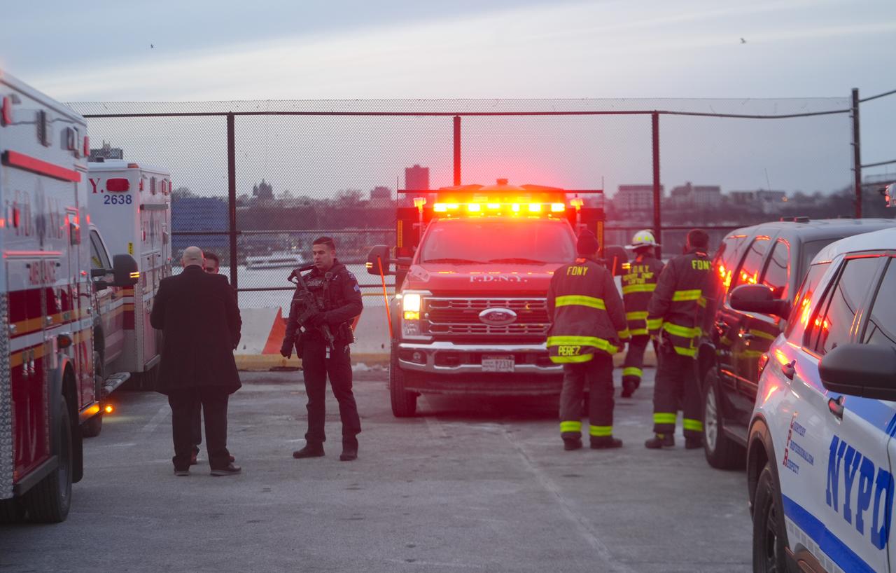 Venezuelan President Nicolas Maduro and his wife, who were captured by US military forces, taken to the Metropolitan Detention Center in Brooklyn, New York, in a van with an armored escort to be processed by the DEA, United States on Jan. 3, 2026. (AA Photo)