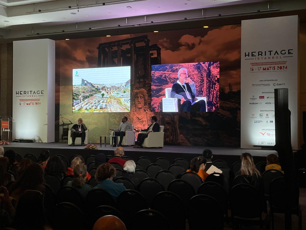 Participants attend a panel discussion as part of the conference program at Heritage Istanbul 2024 at the Istanbul Lutfi Kirdar Convention and Exhibition Center, where international experts discussed archaeology, conservation, and the management of historic sites, May 15, 2024. (Photo by Koray Erdogan/Türkiye Today)