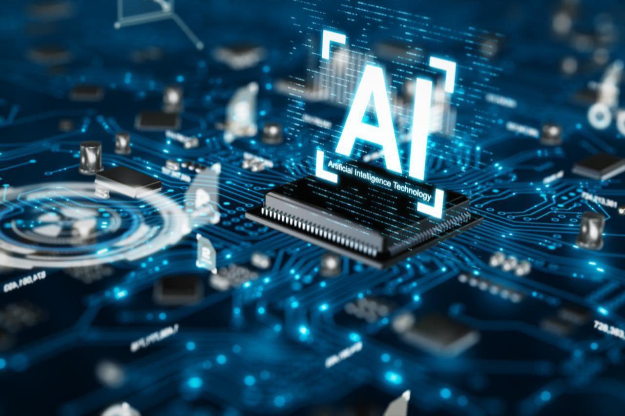 An illustration shows artificial intelligence technology represented by a microchip embedded in a digital circuit board, symbolizing the growing role of AI in modern computing, accessed on Jan.6, 2026. (Adobe Stock Photo)