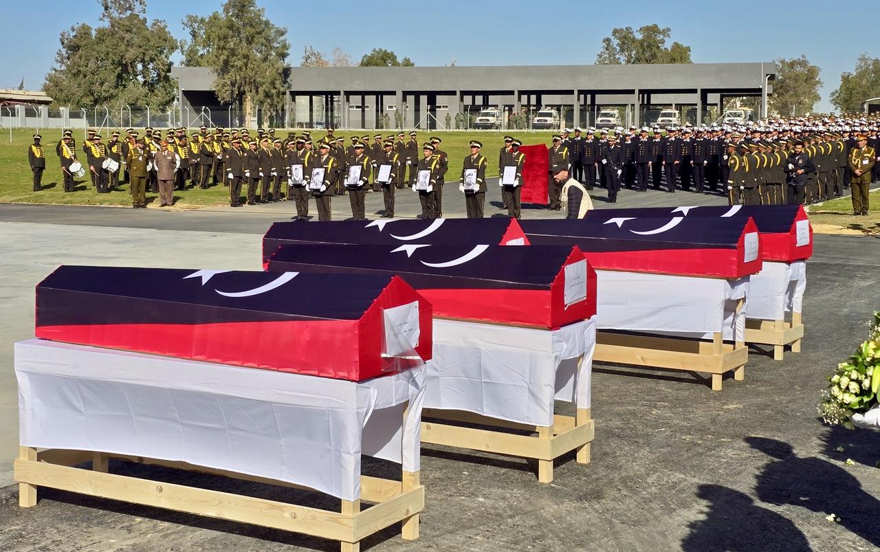 Funeral ceremony held at the Libyan General Staff headquarters after the bodies of the Libyan military delegation, who died in a jet crash in Ankara, Tripoli, Libya, Dec. 27, 2025. (AA Photo)