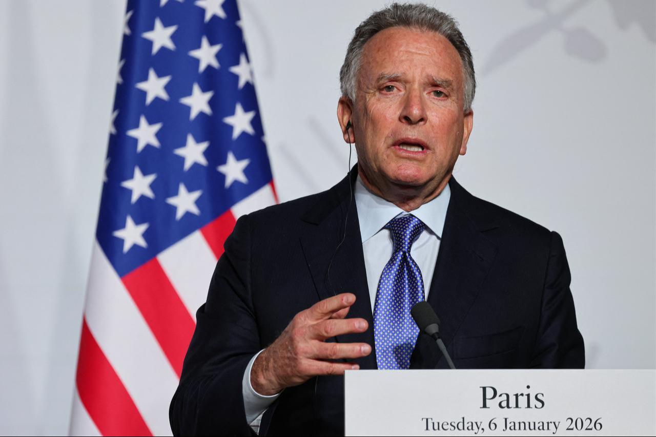 US Special Envoy Steve Witkoff delivers a press conference during the Coalition of the Willing summit in Paris, January 6, 2026. (AFP Photo)