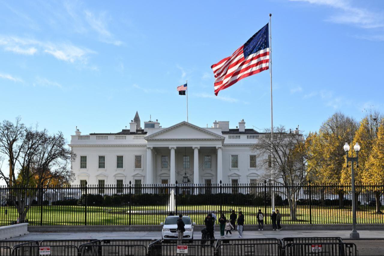 Exterior view of the White House in Washington, DC, on Nov. 27, 2025. (AFP Photo)
