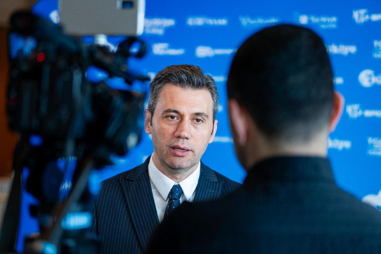 Digital Assets General Manager Volkan Ormanli giving an interview to the media during a digital media and technology related event, Türkiye. (IHA Photo)