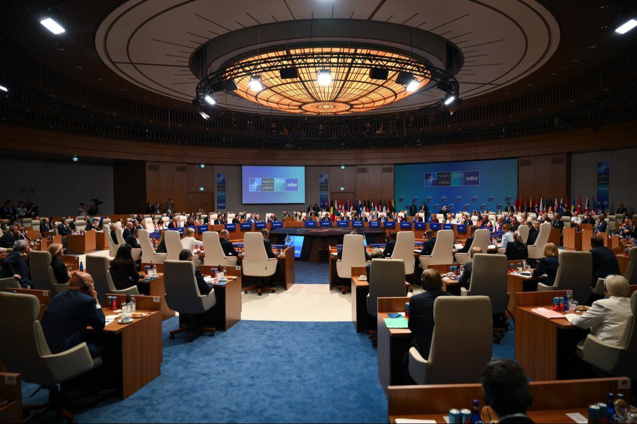 Heads of state and government attend the North Atlantic Council meeting held as part of the 36th NATO Heads of State and Government Summit at the Presidential Complex in Ankara, TÜrkiye, July 8, 2026. (AA Photo)