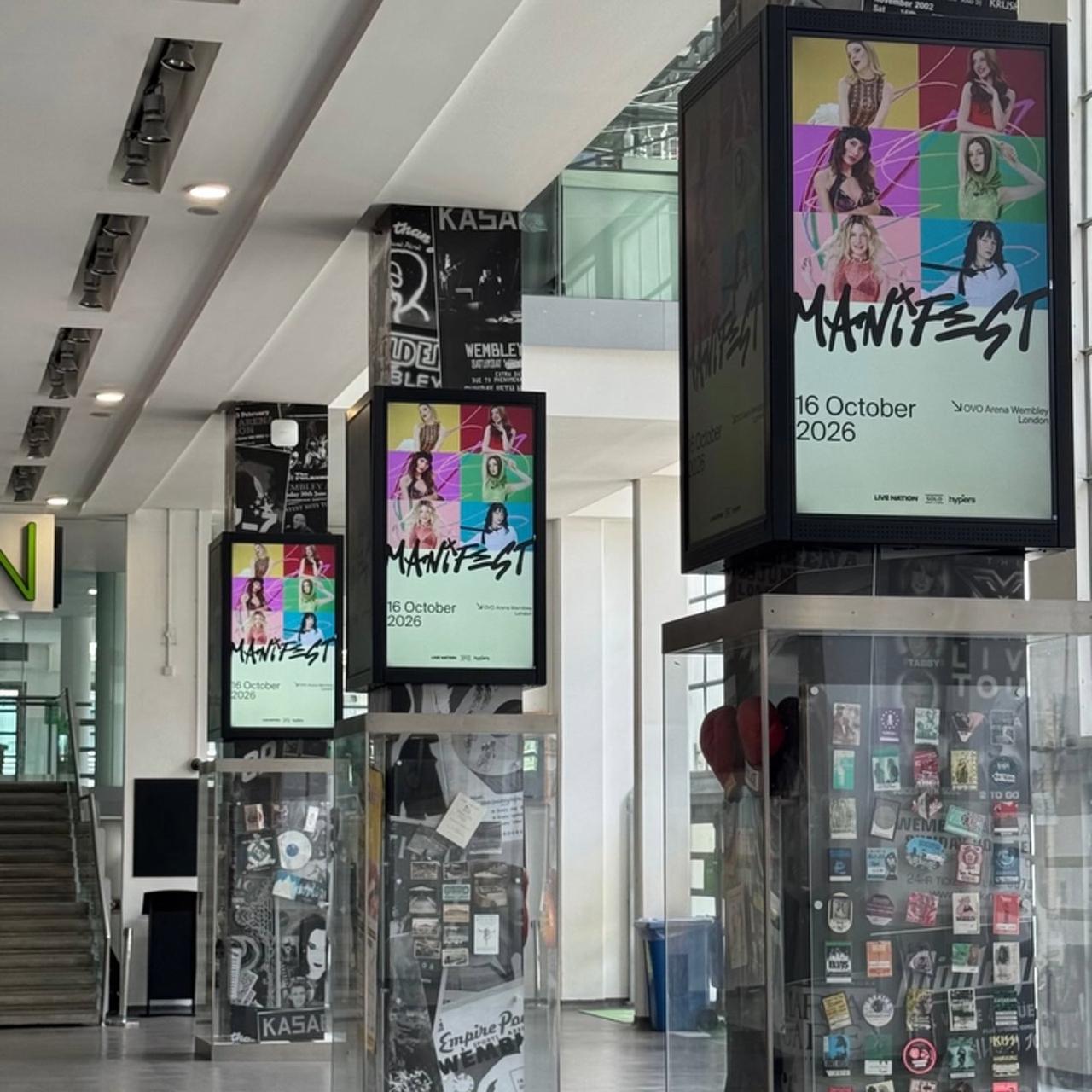 Posters for Manifest's upcoming concert at OVO Arena Wembley have hit the streets of London. (Photo via X/@PopFestTR)