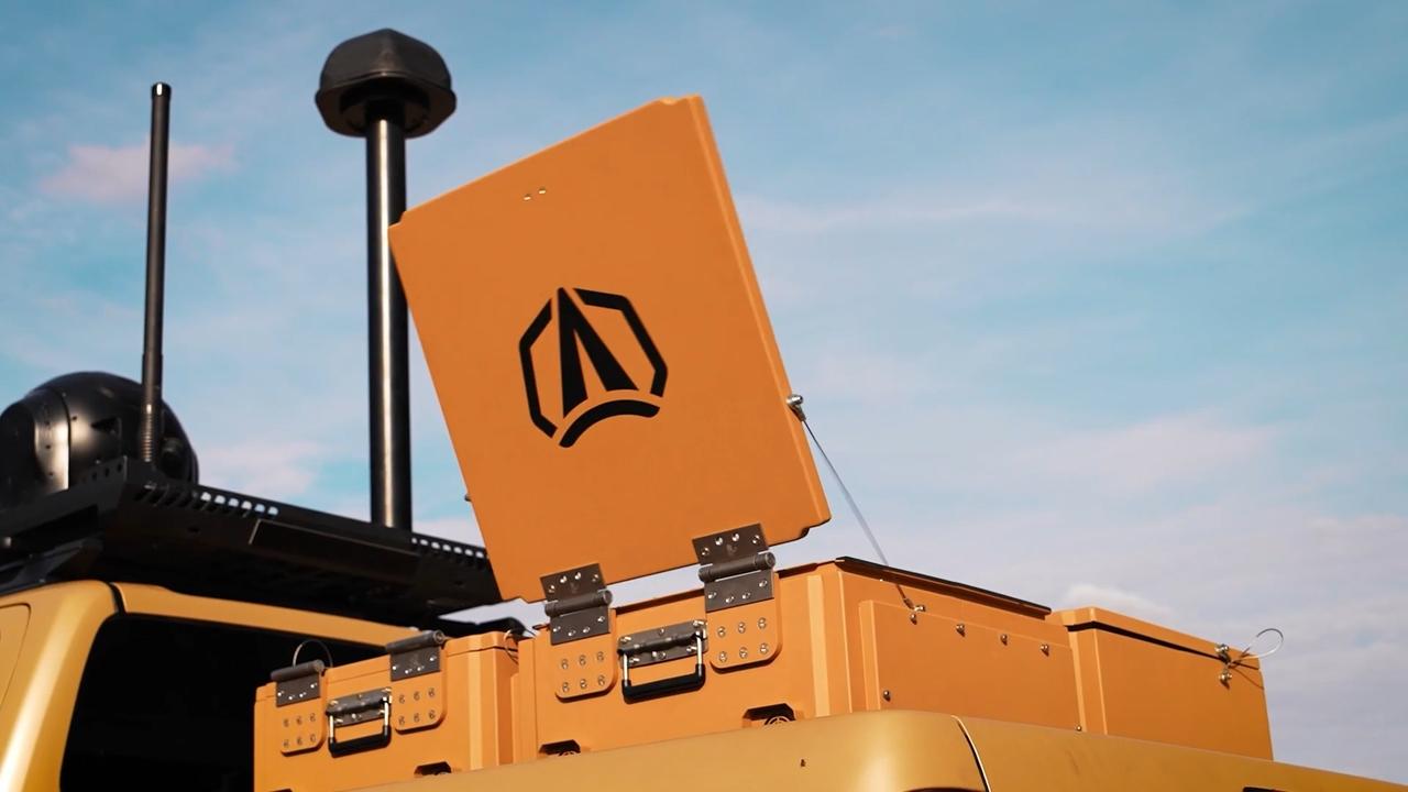 Turkish defense company Aselsan's Gokalp Counter-UAV System, launched from a 4x4 vehicle during a demonstration at the company's Ogulbey Technology Base. (Photo via Aselsan)