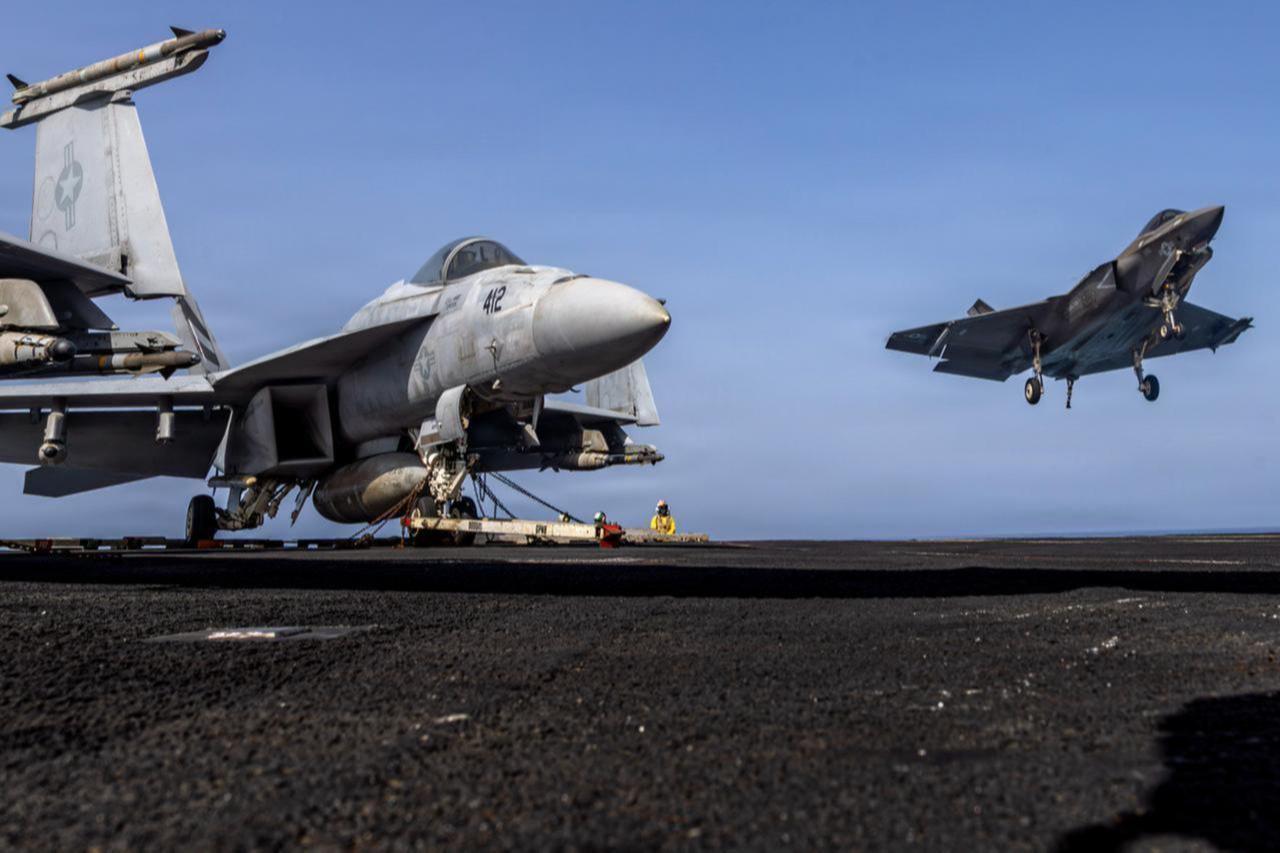 An F-35C Lightning II prepares to make an arrested landing on the flight deck of Nimitz-class aircraft carrier USS Abraham Lincoln (CVN 72), May 25, 2026. (Photo via U.S. Navy)