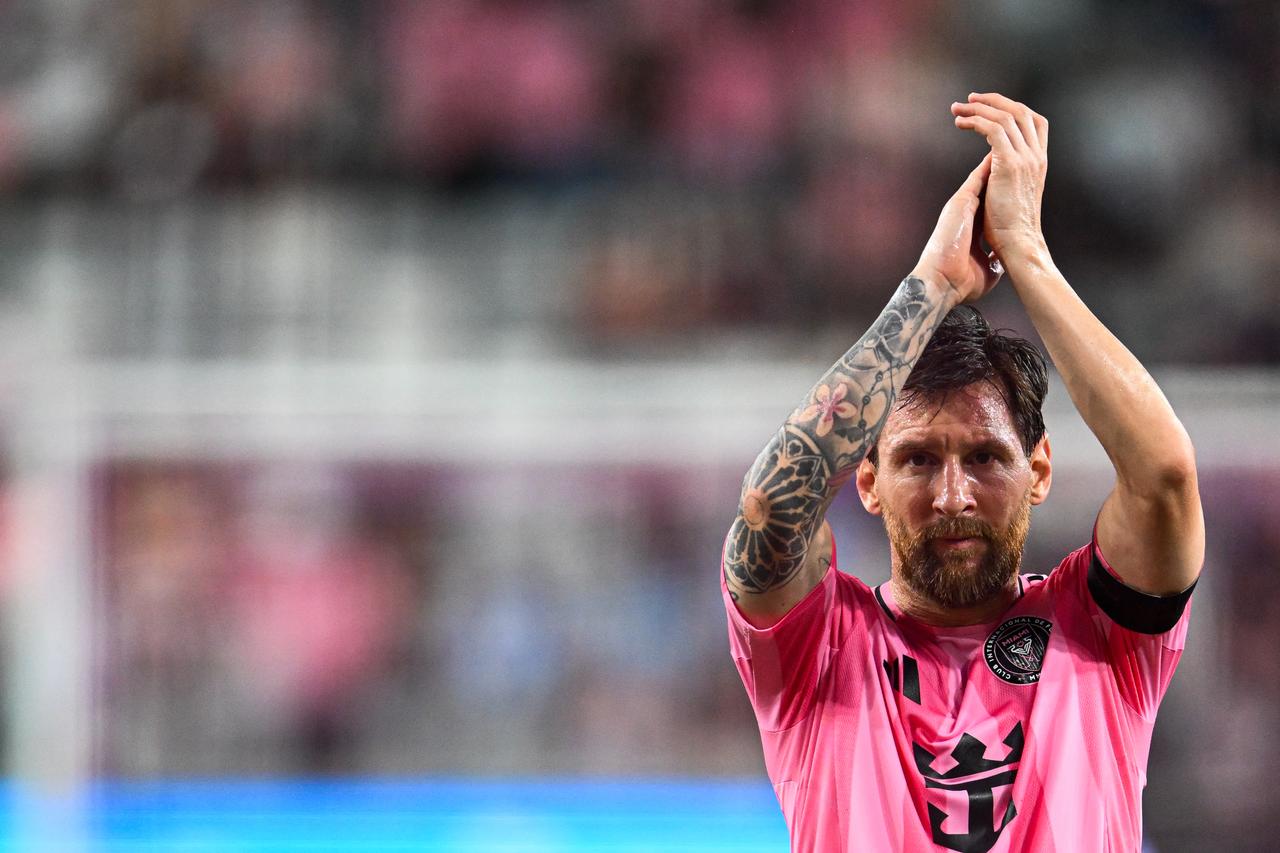 Messi scores twice in first match since Argentina farewell