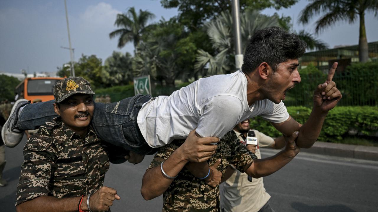 India’s youth-led party leaders detained after entering sealed Delhi protest site