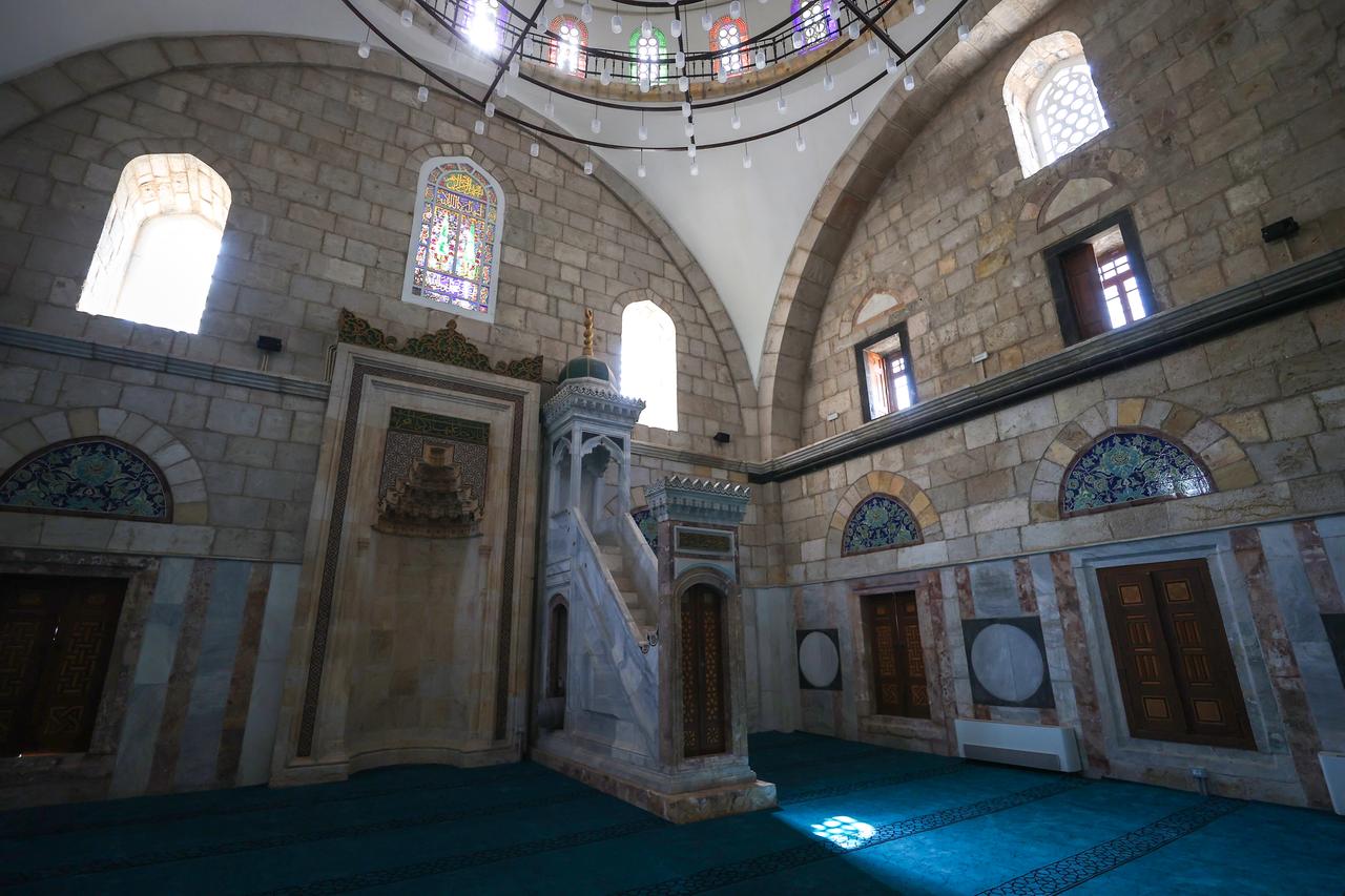 A view shows the historic Suleymaniye Takiyya complex in Damascus, where restoration work continues at one of the city's prominent Ottoman-era landmarks, on October 12, 2026 in Damascus, Syria. (AA Photo)