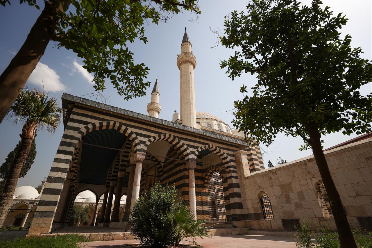 A view shows the historic Suleymaniye Takiyya complex in Damascus, where restoration work continues at one of the city's prominent Ottoman-era landmarks, on October 12, 2026 in Damascus, Syria. (AA Photo)