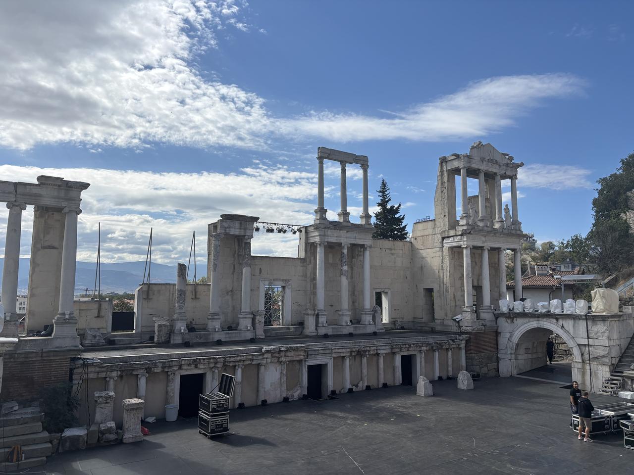 The Ancient Theater of Plovdiv, dating back to the Roman period, is seen in Bulgaria on October 13, 2026. (AA Photo)
