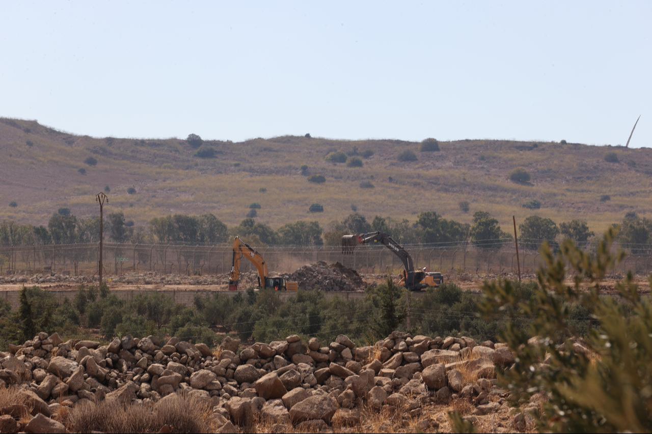 A military trench constructed by Israel as part of its "Sufa 53" (Big Storm) project is seen near the village of Rafid in Quneitra, Syria on October 7, 2026. (AA Photo)