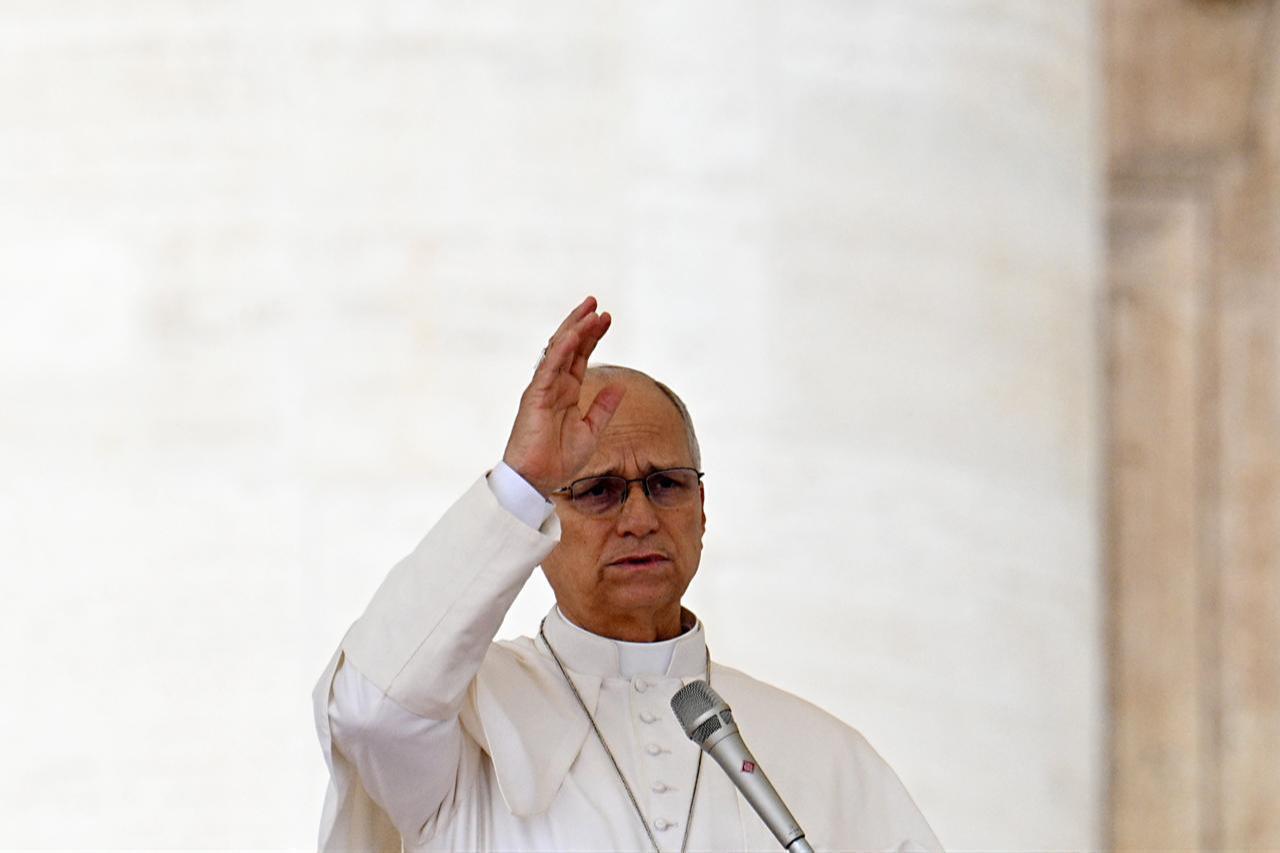 Pope Leo XIV blesses the crowd during the weekly general audience at St Peter's Square in the Vatican on October 7, 2026. (AFP Photo)