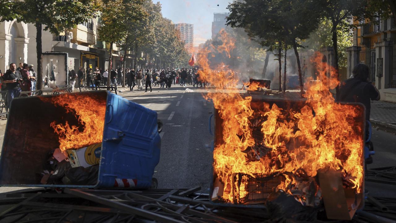 Tear gas, water cannon hit Tirana as student protests turn violent