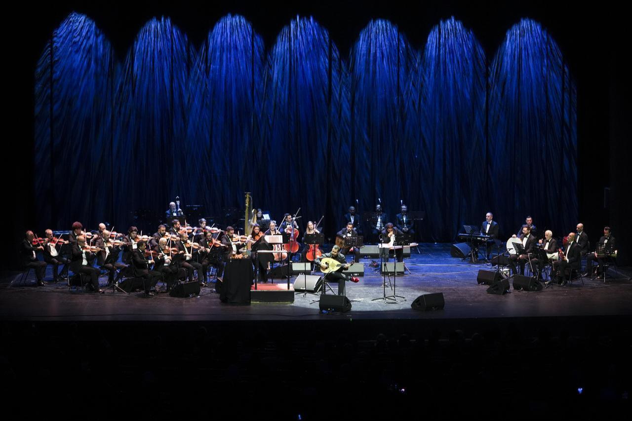 The National Arab Orchestra performs at the Ataturk Cultural Center as part of the Türkiye Culture Route Festival in Istanbul, Türkiye, Sept. 27, 2026. (AA Photo)