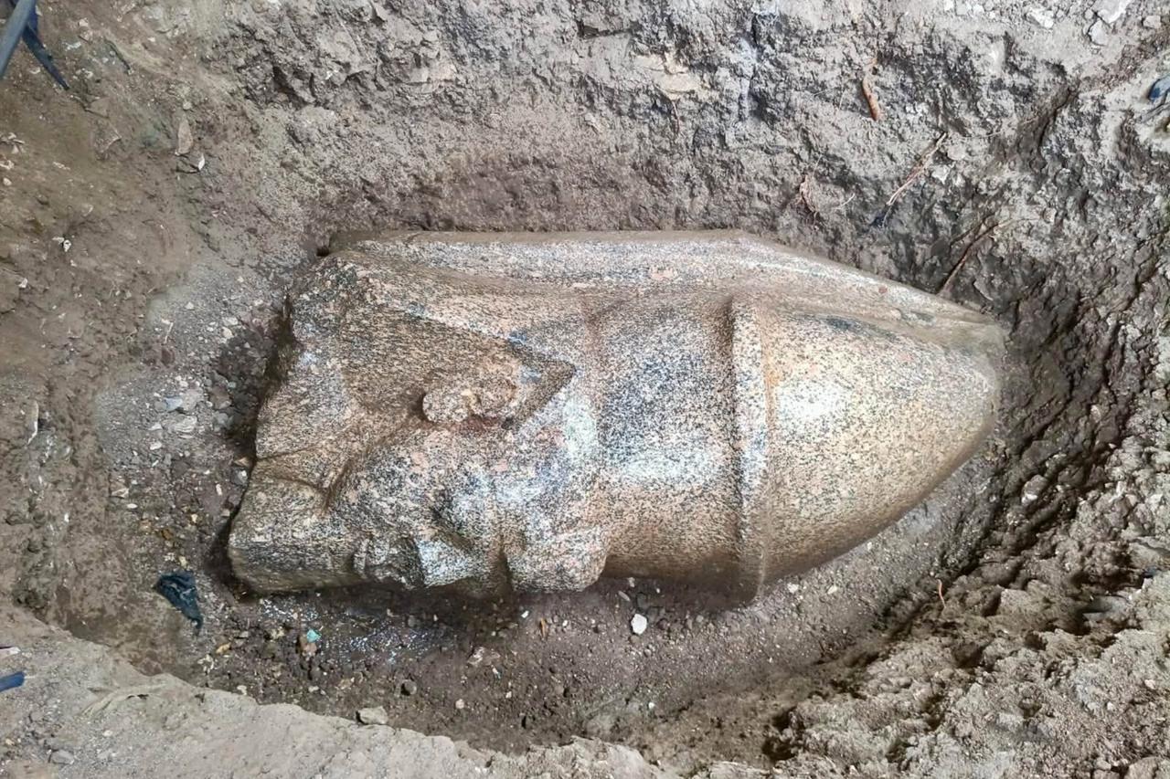 Egyptian villager stumbles upon stone, leads archaeologists to Ramses II statues