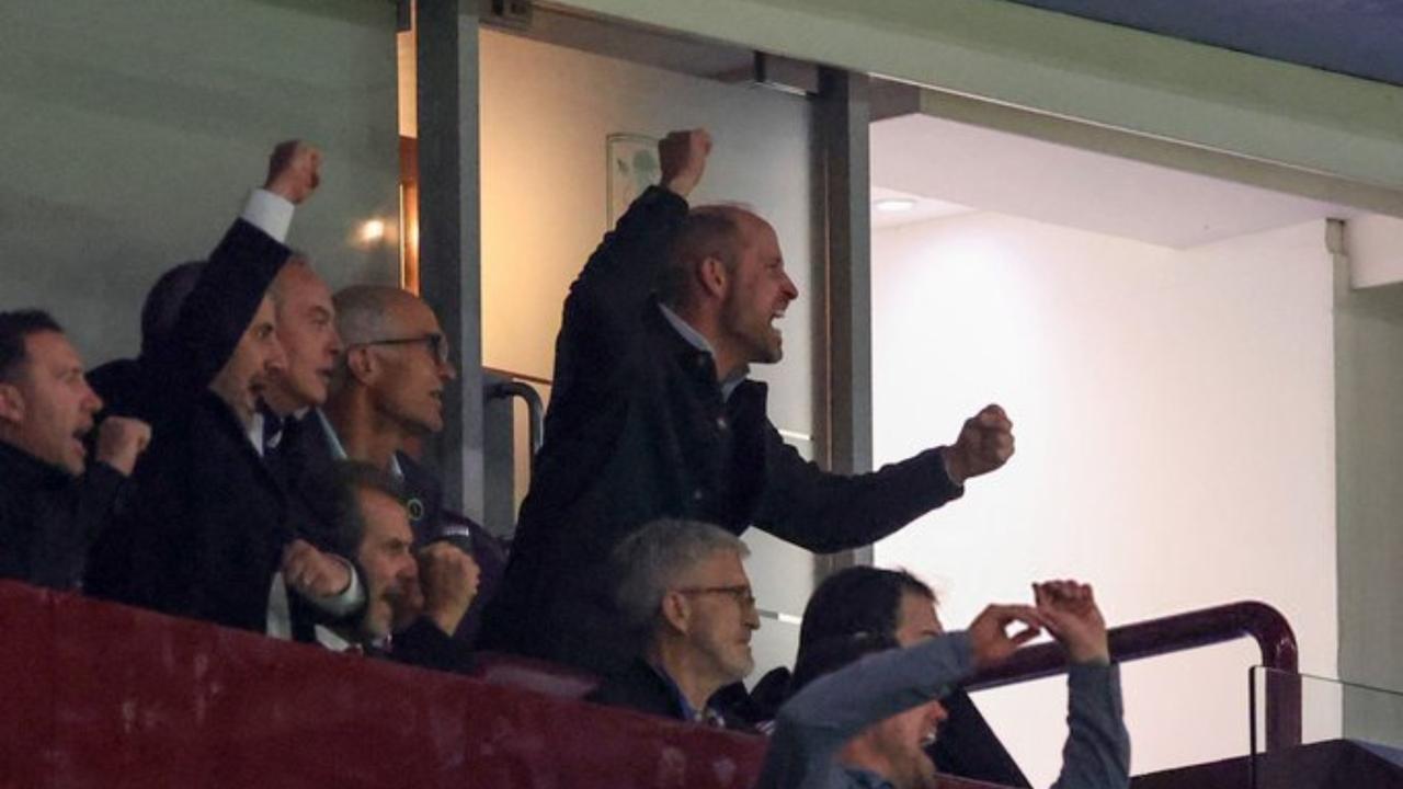 Prince William goes wild as Aston Villa score six against Fenerbahce