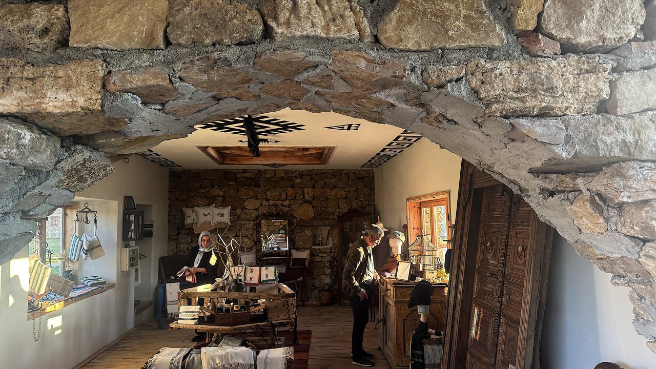 Visitors explore traditional Anatolian handicrafts and cultural displays inside the Kenan Yavuz Ethnography Museum in Bayburt, Türkiye, October 16, 2026. (AA Photo)