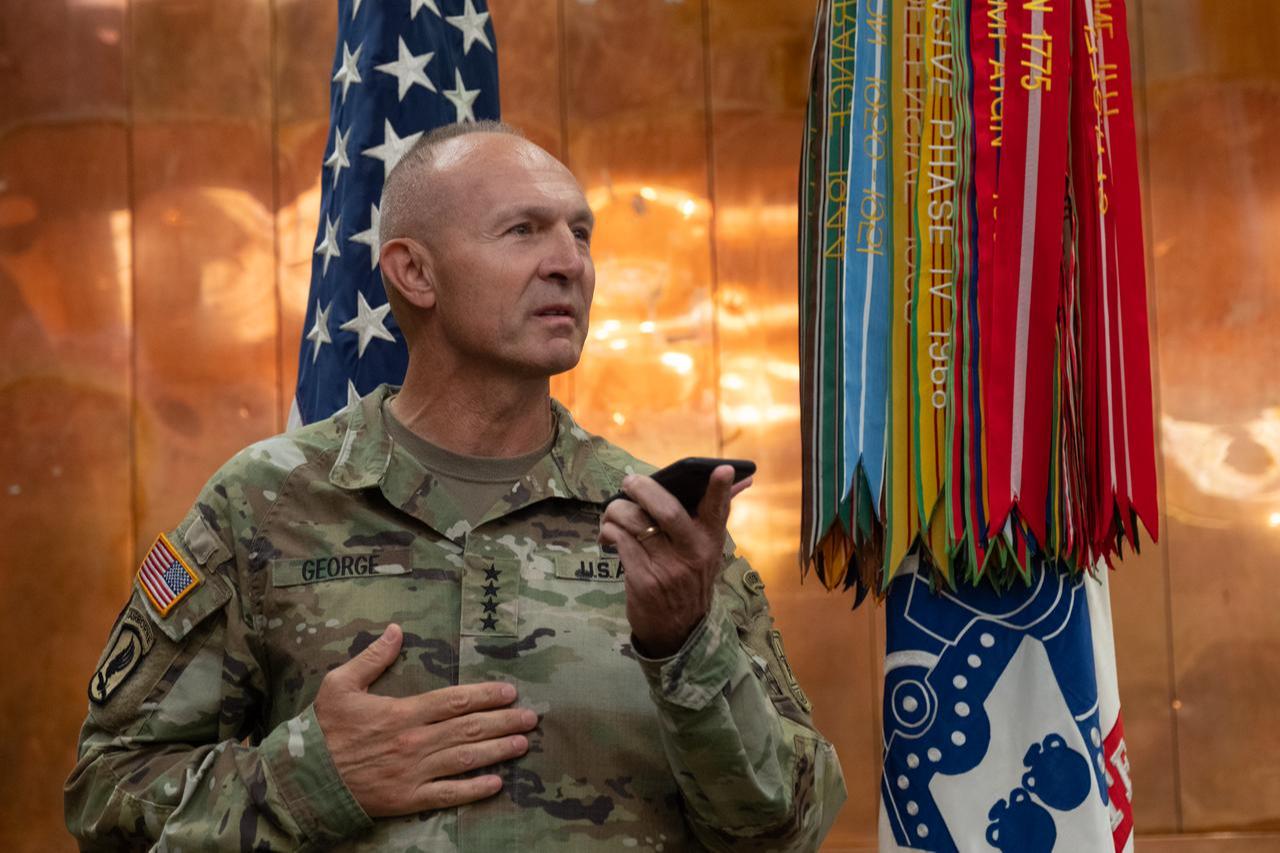 Gen. Randy George, former Vice Chief of Staff of the Armu at the Gold Rush Inn dining facility, Joint Base Elmendorf-Richardson, Sep. 21, 2023. (Photo via DVIDS)
