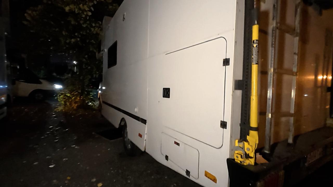 Two foreign nationals arrested in Istanbul after police uncovered a drug production operation involving a camper van similar to the mobile laboratory featured in the American television series Breaking Bad, Oct. 17, 2026. (AA Photo)