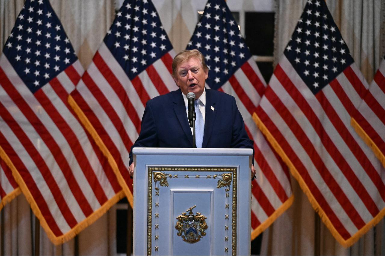 US President Donald Trump speaks during a MAGA Inc. event at his Mar-A-Lago resort in Palm Beach, Florida on October 16, 2026. (AFP Photo)