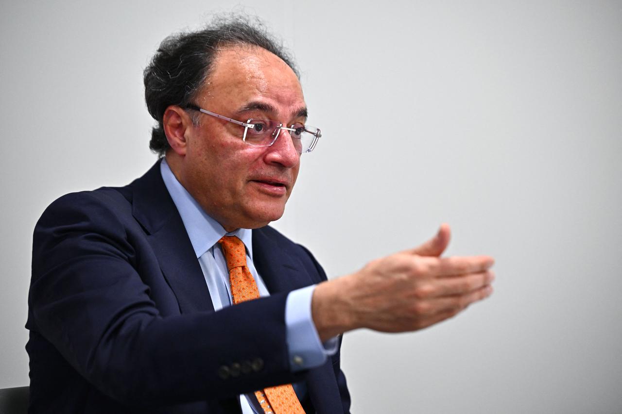 Pakistan’s Finance Minister Muhammad Aurangzeb speaks during an interview with AFP at the Annual Meetings of the International Monetary Fund (IMF) and the World Bank Group (WBG) at the Queen Sirikit National Convention Center (QSNCC) in Bangkok, Oct. 17, 2026. (AFP Photo)
