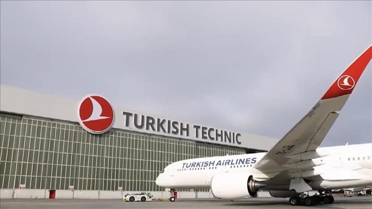 A Turkish Airlines aircraft is seen parked in front of the Turkish Technic maintenance hangar in Istanbul, Türkiye, accessed on June 13, 2025. (AA Photo)