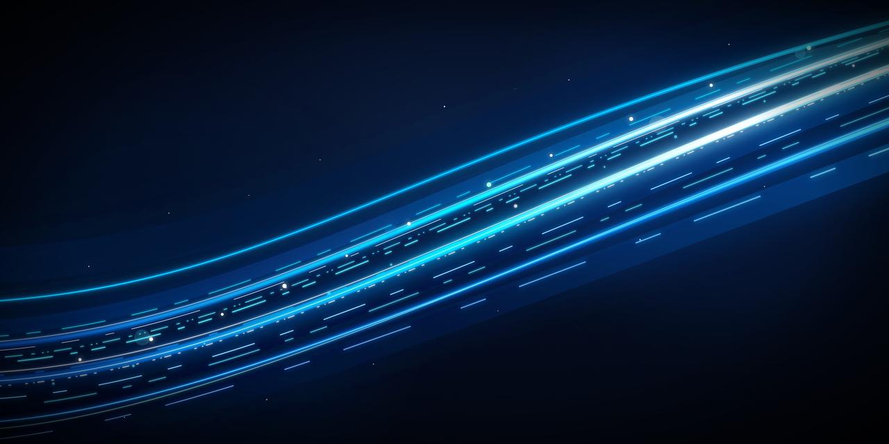 An illustration depicts streams of digital data moving along illuminated blue lines, representing high-speed internet connectivity. (Adobe Stock Photo)