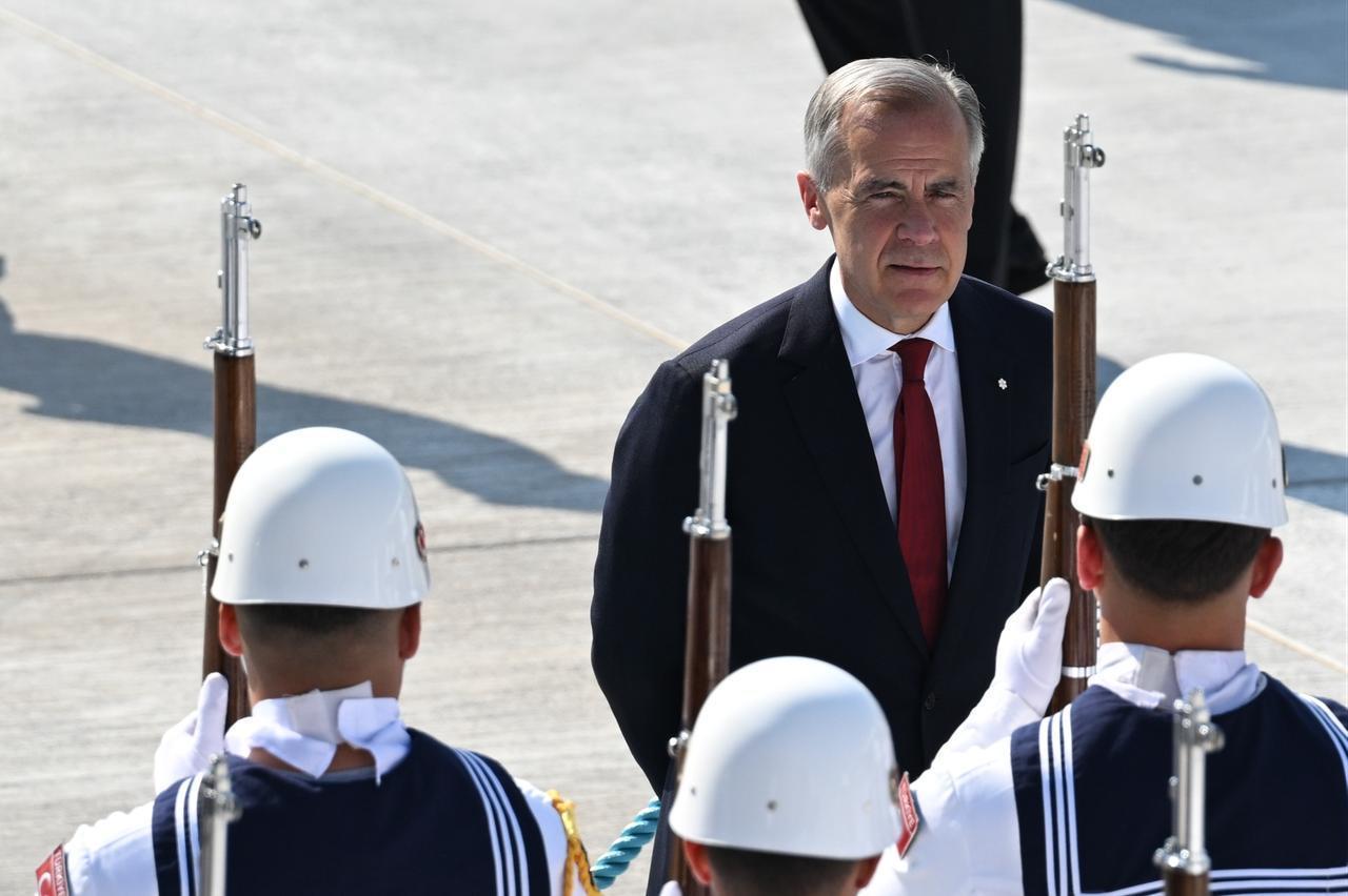 Canadian Prime Minister Mark Carney arrive at Ankara Airport to attend the 36th NATO Heads of State and Government Summit in Ankara, Türkiye, July 7, 2026. (AA Photo)