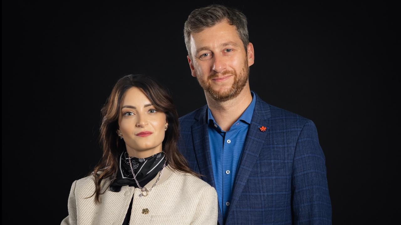 From left: Warsaw Film Festival director Joanna Szymanska-Szczesniak and program director Bartek Pulcyn pose for a portrait during the Warsaw International Film Festival in Warsaw, Poland, October 2026. (Photo courtesy of Warsaw International Film Festival)