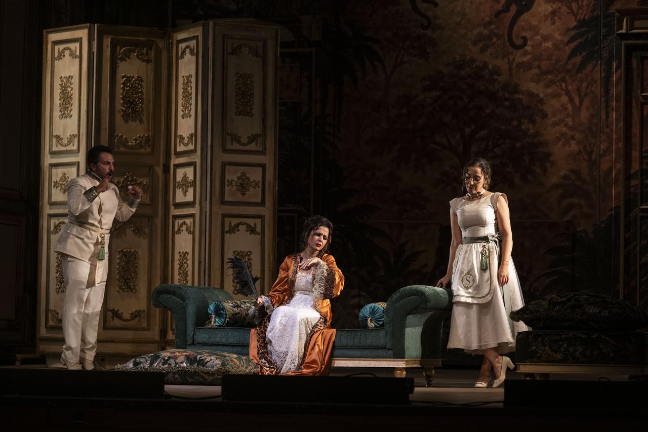 Performers conduct final stage rehearsals for Wolfgang Amadeus Mozart's classic opera The Marriage of Figaro at the Opera Stage in Ankara, Türkiye, on October 1, 2026. (AA Photo)