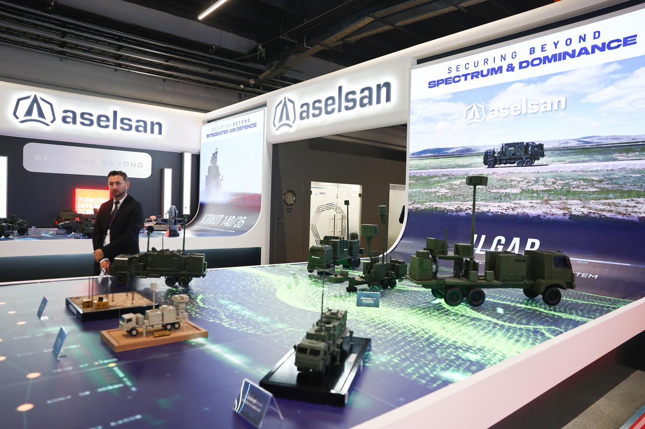 Aselsan's stand is seen during the 34th International Defense Industry Exhibition (MSPO) in Kielce, Poland, on September 8, 2026. (AA Photo)