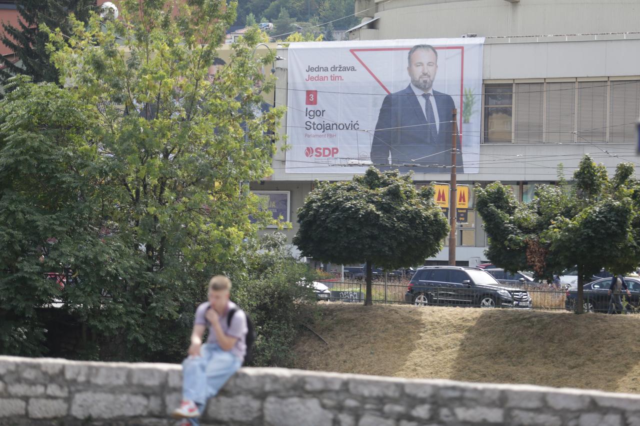 Posters featuring candidates and campaign materials of political parties are displayed across the capital Sarajevo and many other parts of the country, Sarajevo, Bosnia and Herzegovina, on September 04, 2026. (AA Photo)