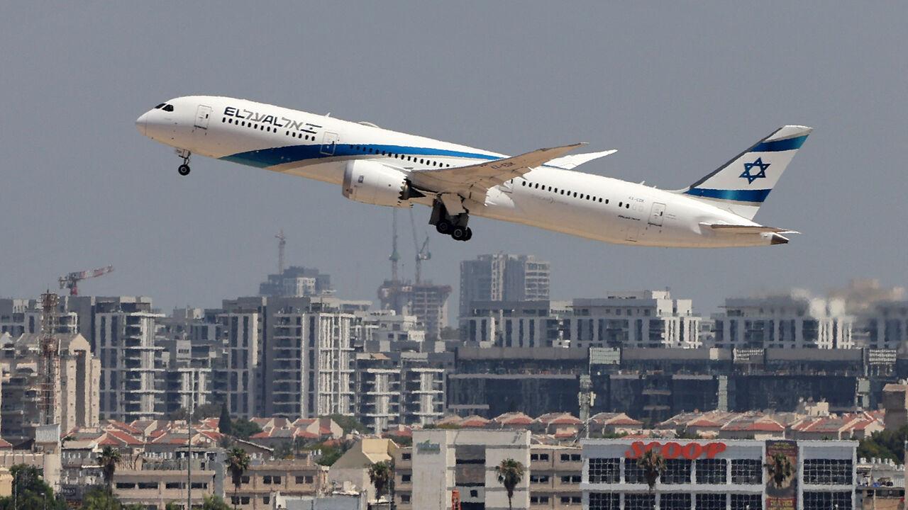 An Israeli El Al Airlines Boeing 787-9 Dreamliner aircraft bound for Los Angeles takes off from Israel's central Ben Gurion Airport on June 25, 2025. (AFP Photo)
