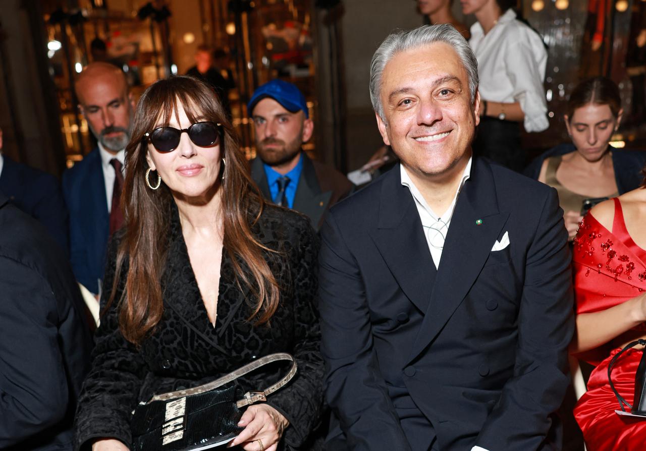 Monica Bellucci and Luca de Meo attend Vogue World: Milano 2026 at Galleria Vittorio Emanuele II on September 22, 2026 in Milan, Italy. (AFP Photo)