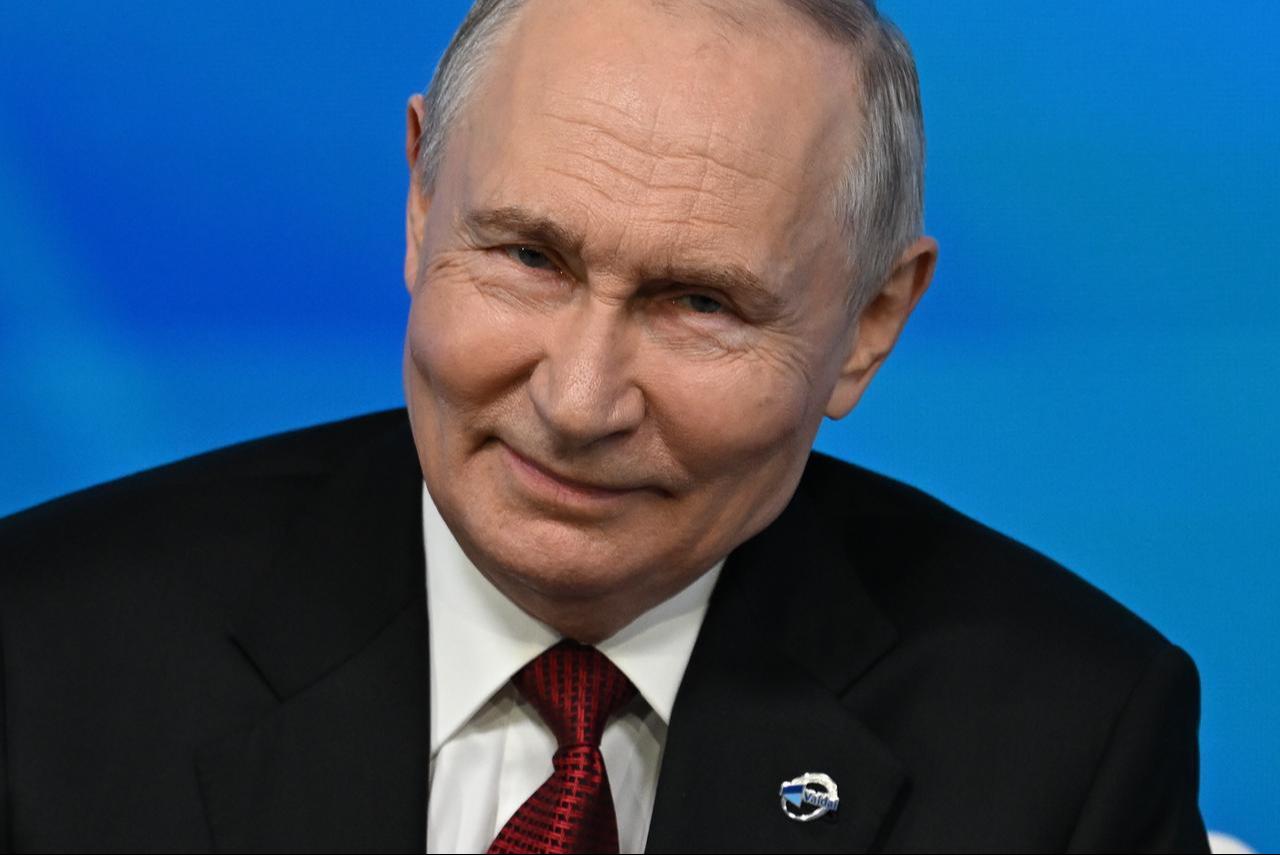 Russian President Vladimir Putin delivers a speech during the 23rd Annual Meeting of the Valdai Discussion Club in Moscow, Russia on October 1, 2026. (AA Photo)