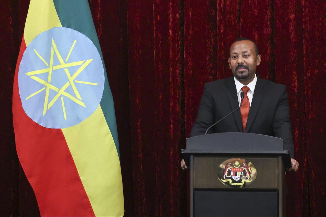 Ethiopia's Prime Minister Abiy Ahmed speaks after his meeting with Malaysia's Prime Minister Anwar Ibrahim in Putrajaya on  October 26, 2024. (AFP Photo)