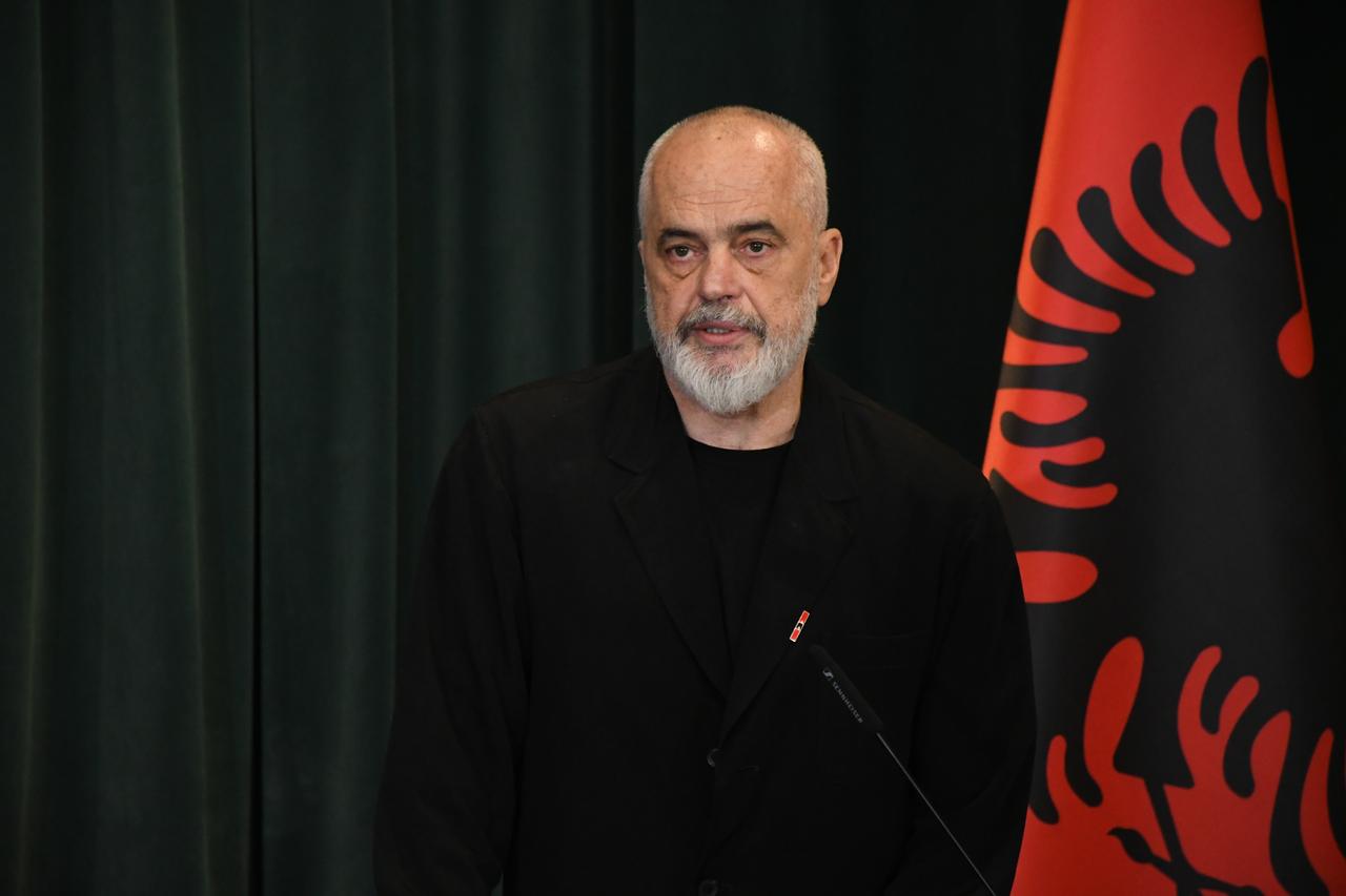 European Council President Antonio Costa (not seen) holds joint press conference with Albanian Prime Minister Edi Rama in Tirana, Albania on June 2, 2026. (AA Photo)