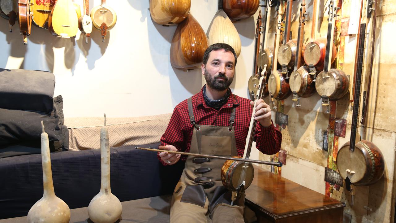 Gourd, hide and patience shape a nomadic bowed instrument