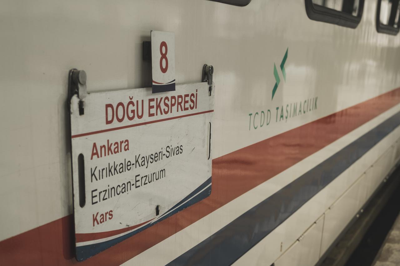 Close up shot of Eastern Express train sign in Ankara Train station (Photo via Adobe Stock)