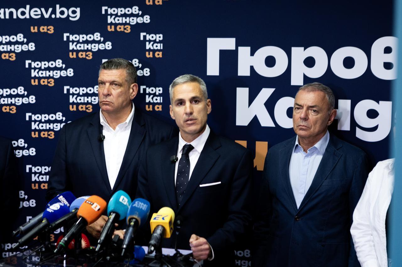 Bulgarian presidential candidate Andrey Gyurov speaks to the press following the first round of the presidential election, in Sofia, Bulgaria on Oct. 25, 2026. (AA Photo)