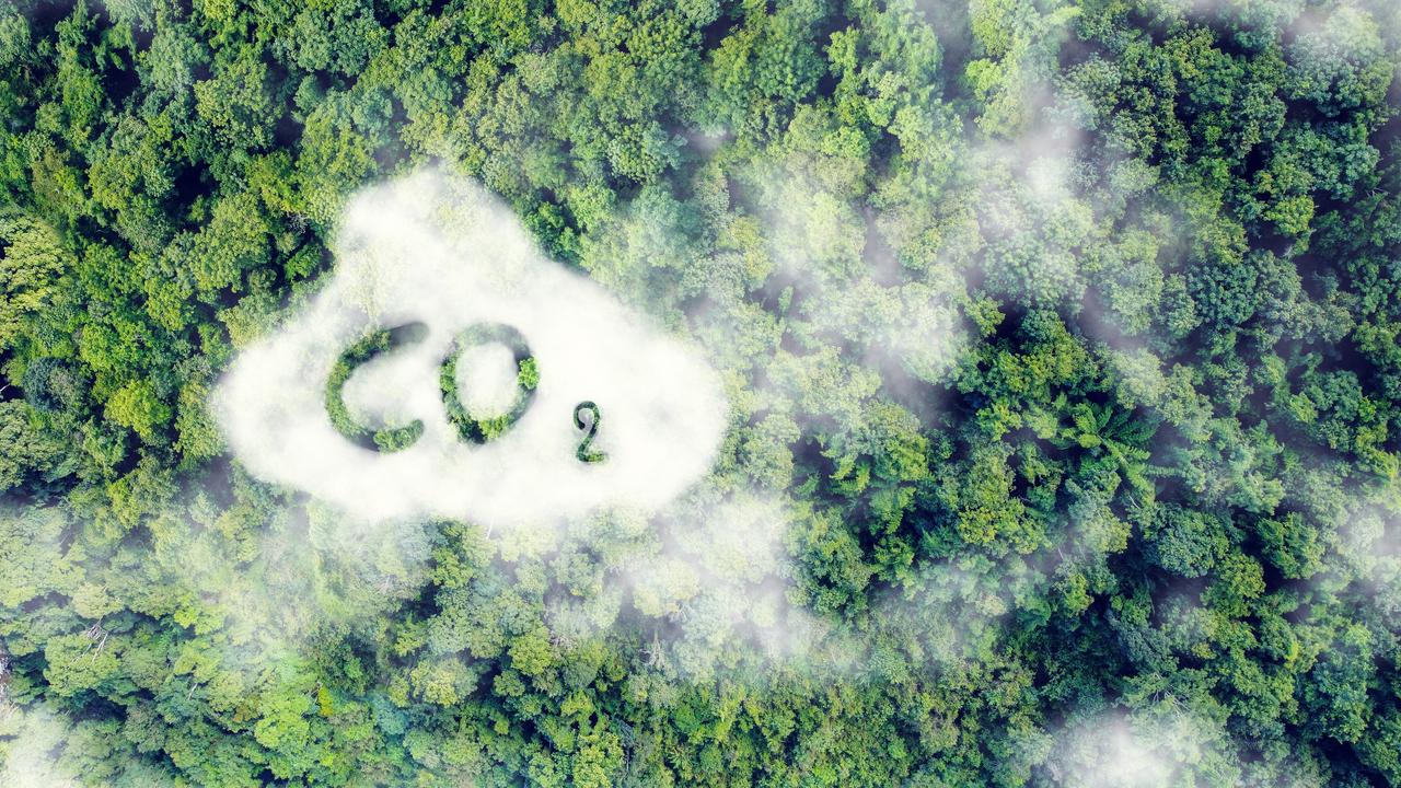 CO2 white fog, depicting the issue of carbon dioxide emissions. (Photo via Adobe Stock)