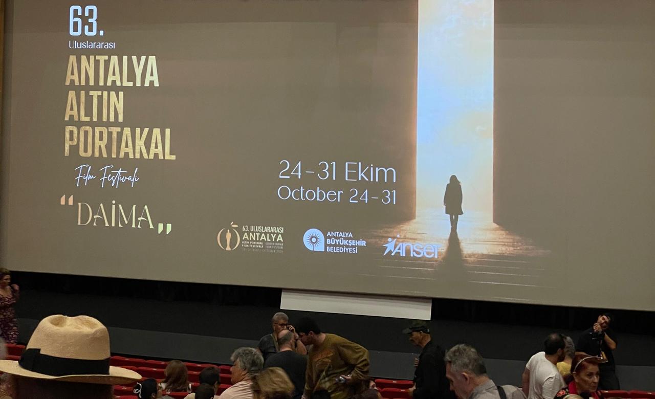 Audience members gather at the Ataturk Cultural Center's Aspendos Hall during the 63rd International Antalya Golden Orange Film Festival in Antalya, Türkiye, Oct. 27, 2026. (Photo by Koray Erdogan/Türkiye Today)