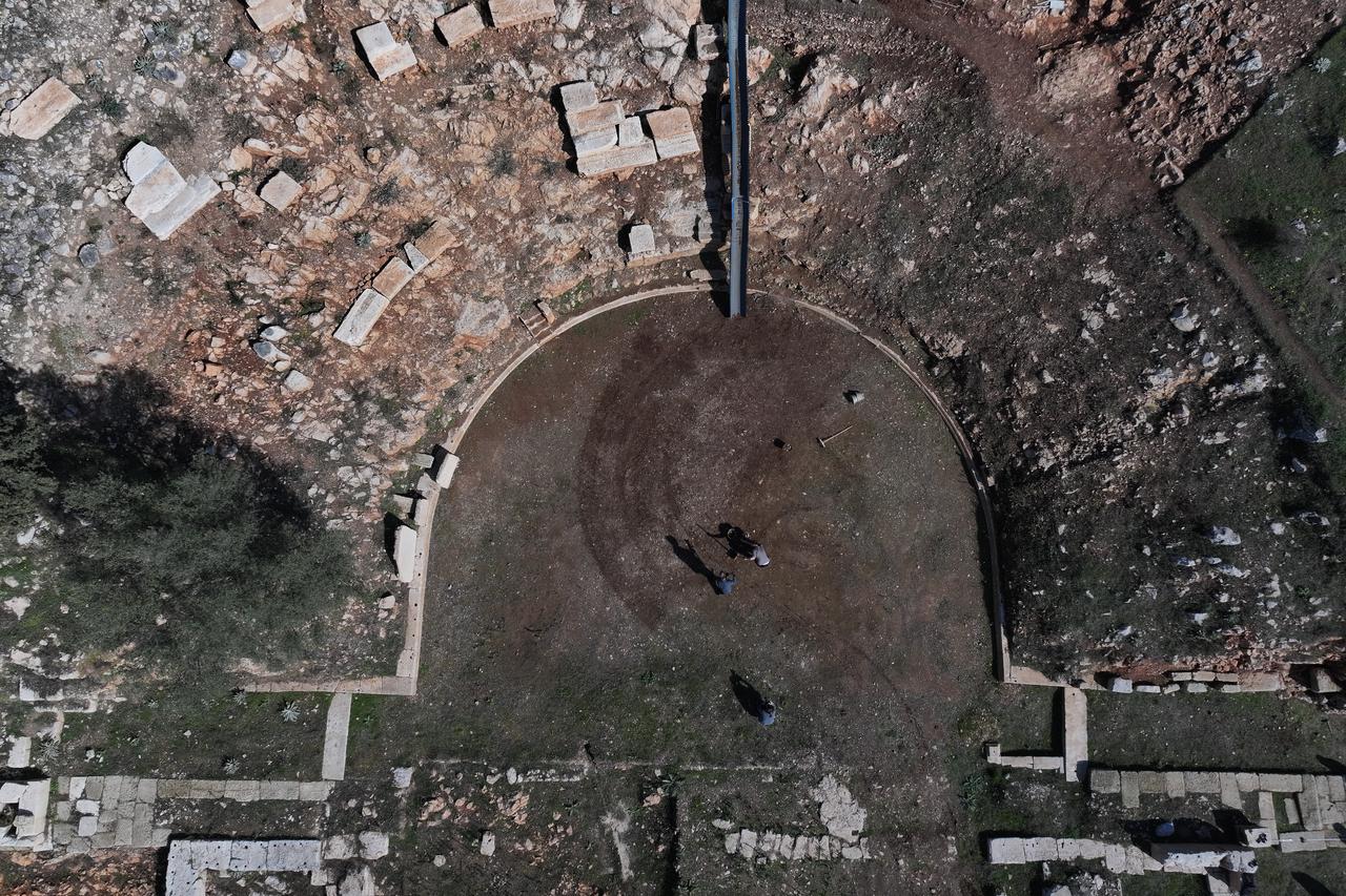 Mystery tomb found among seats of ancient Turkish theater