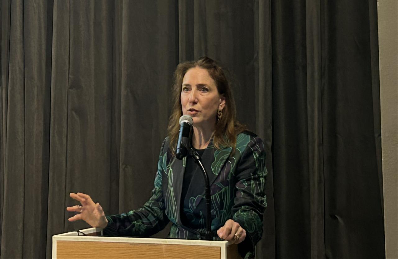 Van Gogh Museum Director Emilie Gordenker speaks about the museum's shift from increasing visitor numbers to prioritizing quality, accessibility and visitor experience during an event at Istanbul Modern in Istanbul, Türkiye, Oct. 27, 2026. (AA Photo)