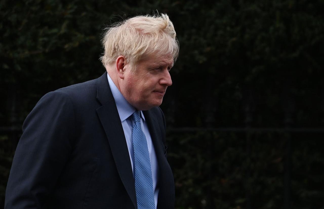 Britain's former Prime Minister Boris Johnson departs his home in London, U.K., March 22, 2023. (EPA Photo)